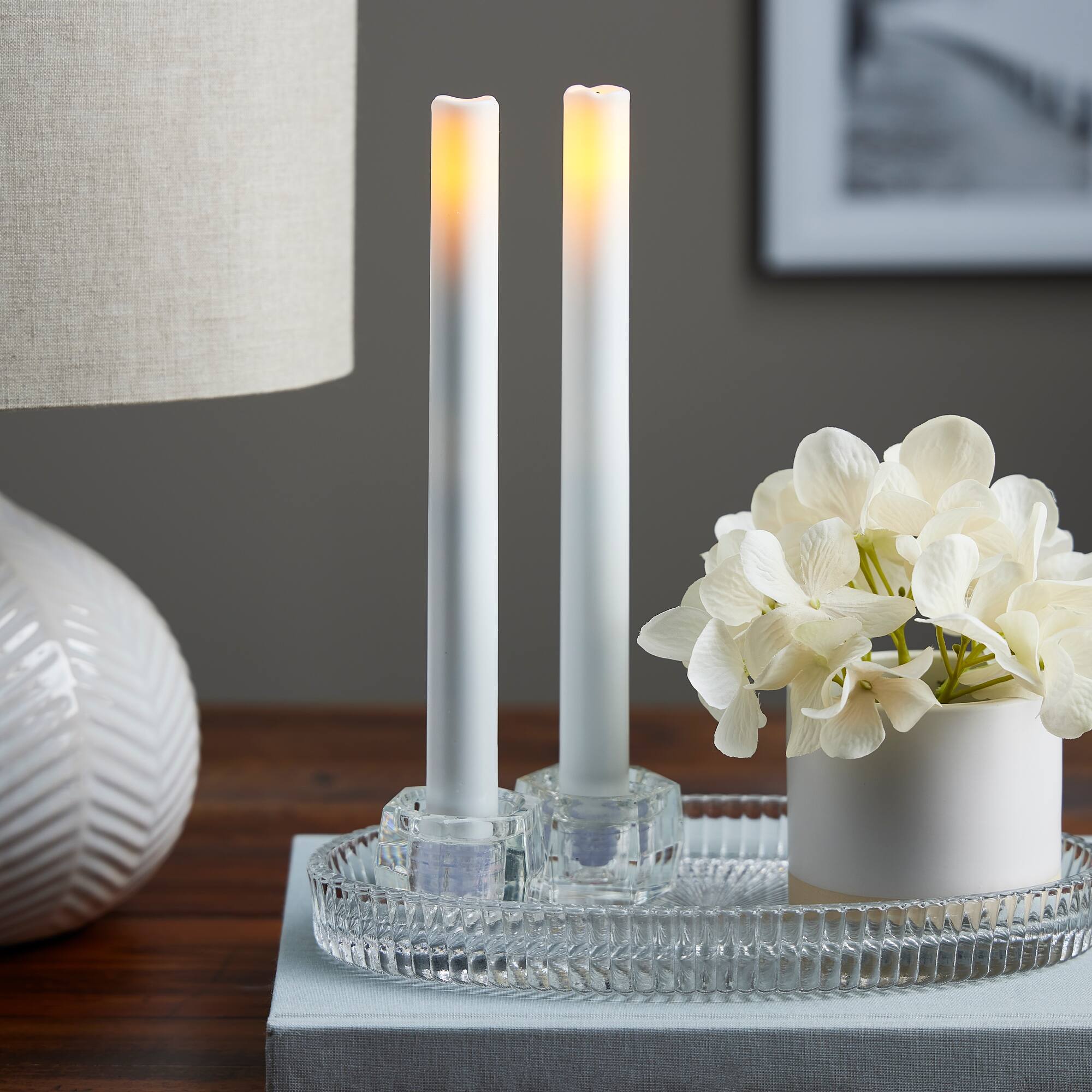 8 Packs: 2 ct. (16 total) 9" White LED Taper Candles with Timer by Ashland®